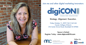 Amy Gideon at digiCON 2019 flyer