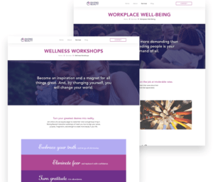 Mock-up of Raising Beauty website