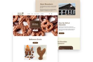 Mock-up of Bromilow's Chocolates website