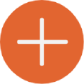 plus sign in orange circle