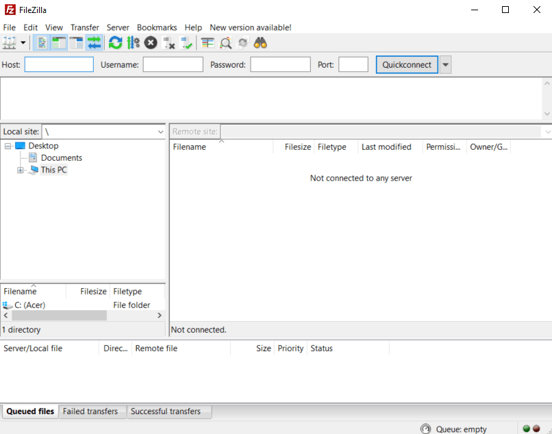 FileZilla SFTP